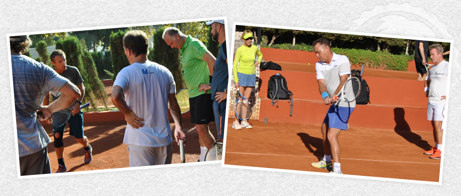 Träna tennis med Mats Wilander och Mikael Perfors